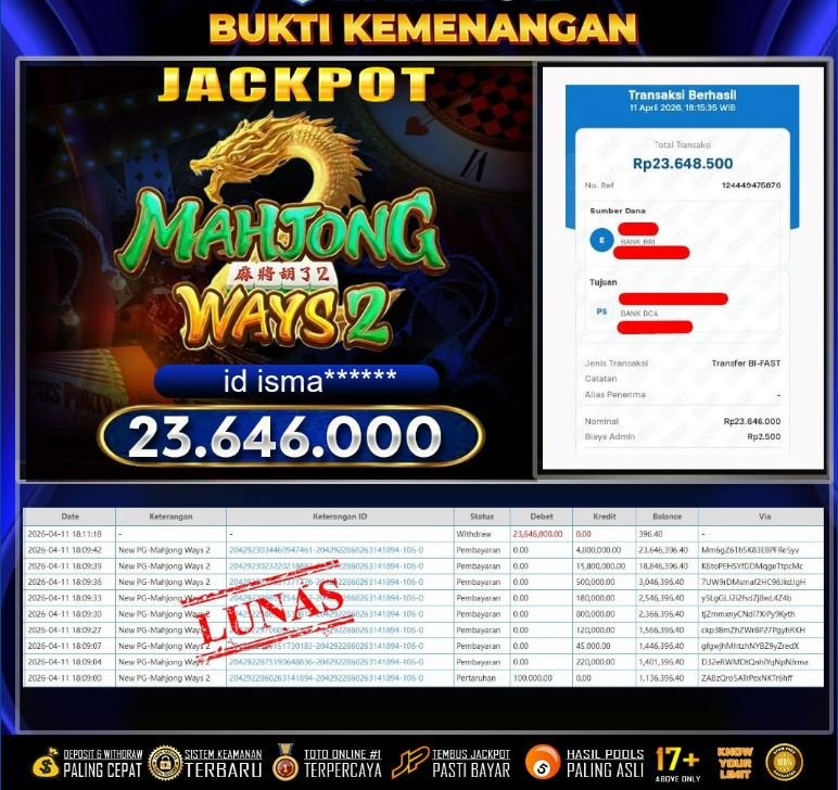 SKWSLOT : Bukti Pembayaran JP23